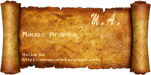 Mausz Aranka névjegykártya